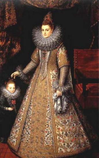 POURBUS, Frans the Younger Portrait of Isabella Clara Eugenia of Austria with her Dwarf